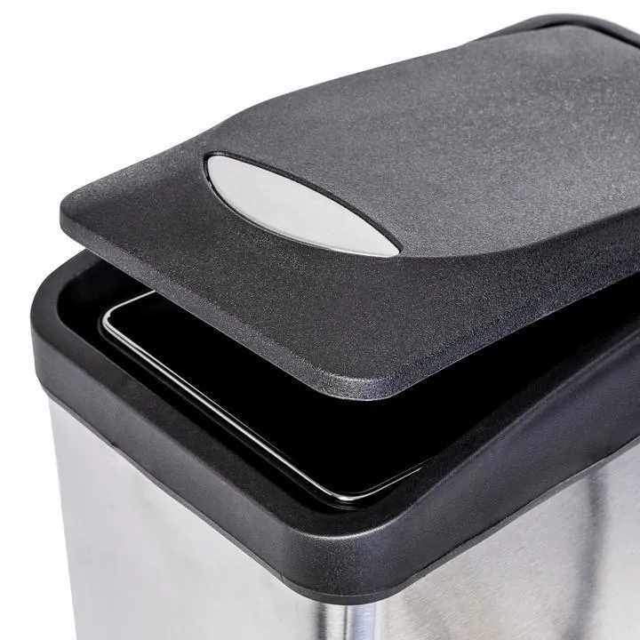 8L RECTANGULAR SS STEP CAN