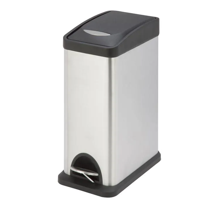 8L RECTANGULAR SS STEP CAN