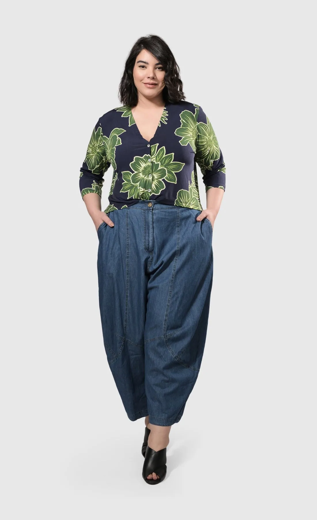 Alembika Denim Blue Everywhere Wide-Leg Pants