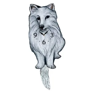 American Eskimo Dog Wagging Pendulum Clock