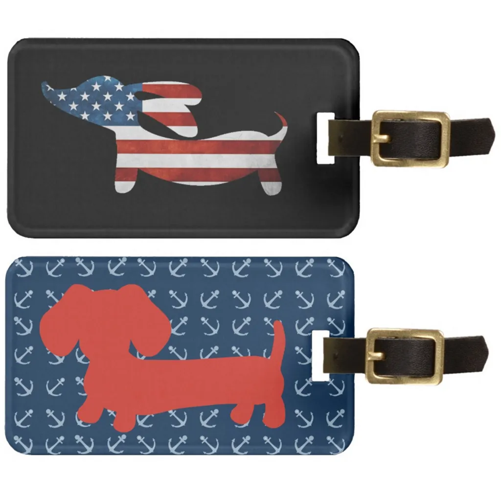 American Wiener | Dachshund Luggage Tags