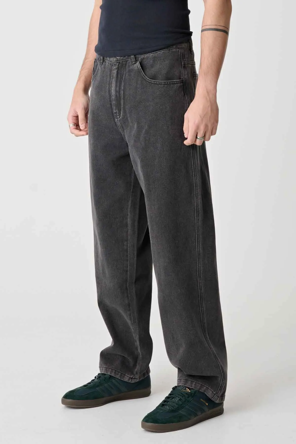 ART EMB BULL DENIM 91 PANT - PEPPER