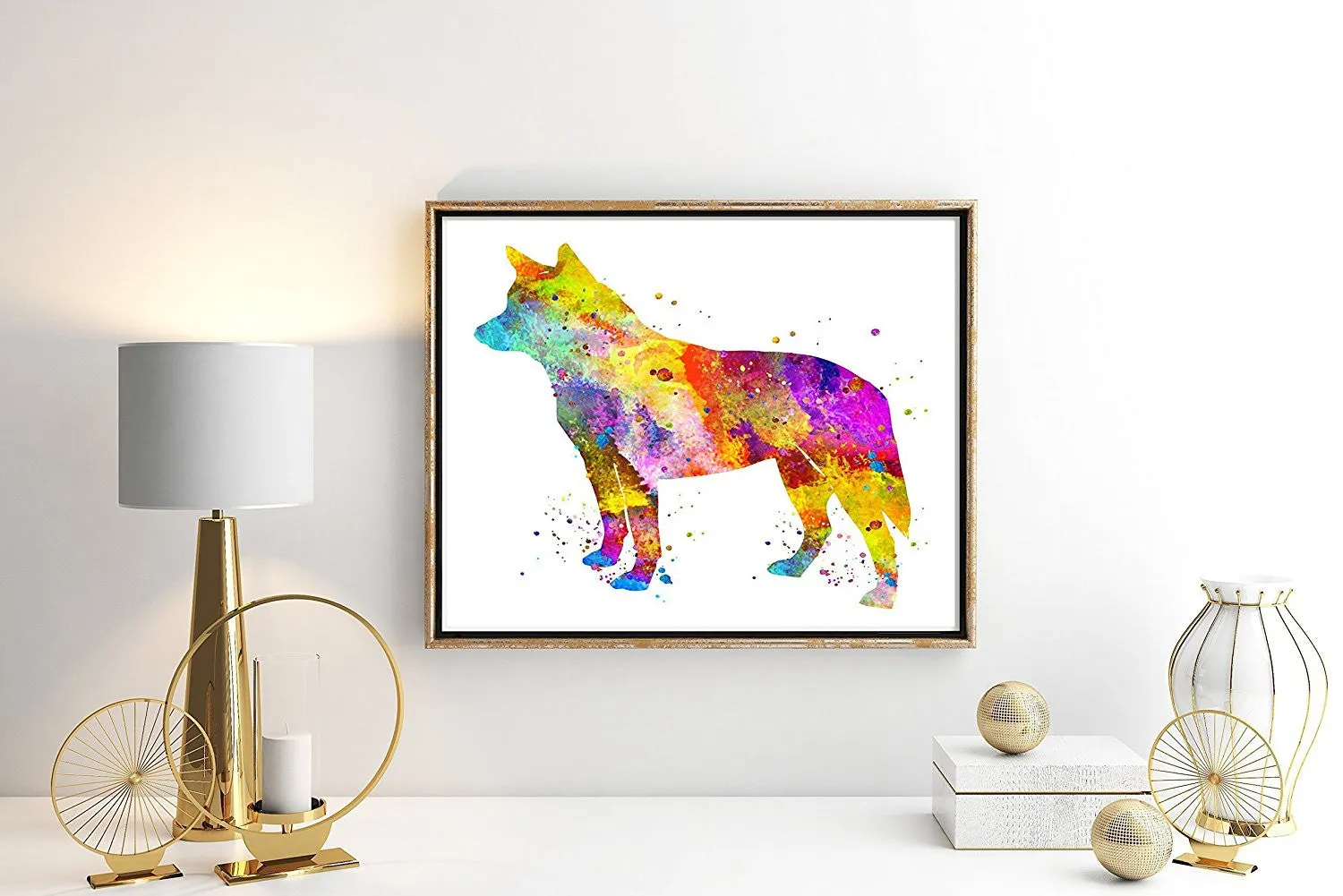 Australian Cattle Dog Watercolor Art Print - Unframed