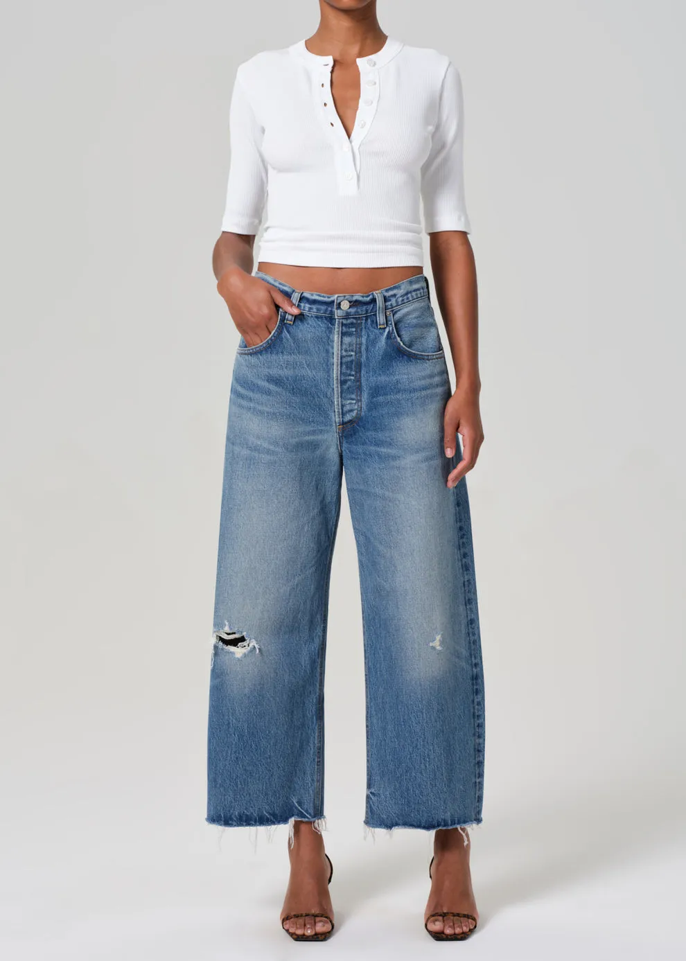 Ayla Raw Hem Crop