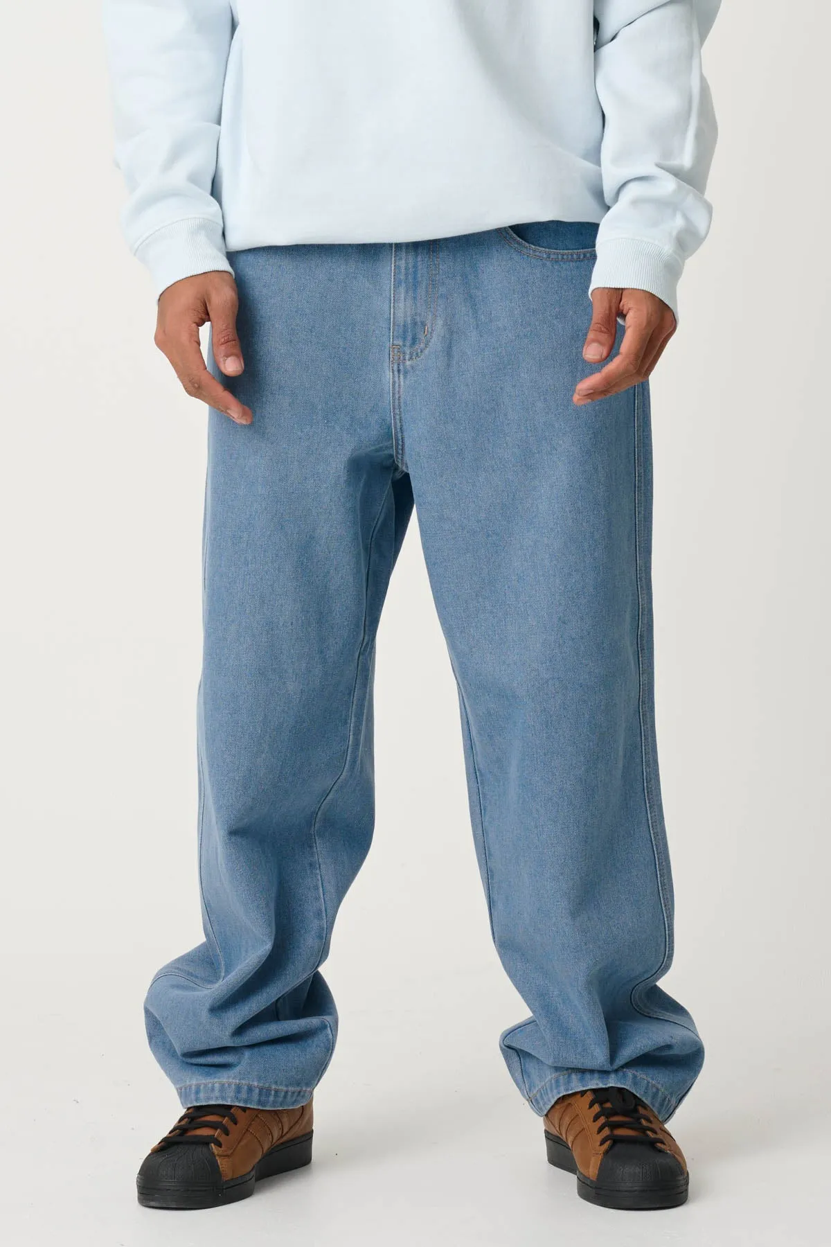 BAGGY BULL DENIM 91 PANT - MID BLUE