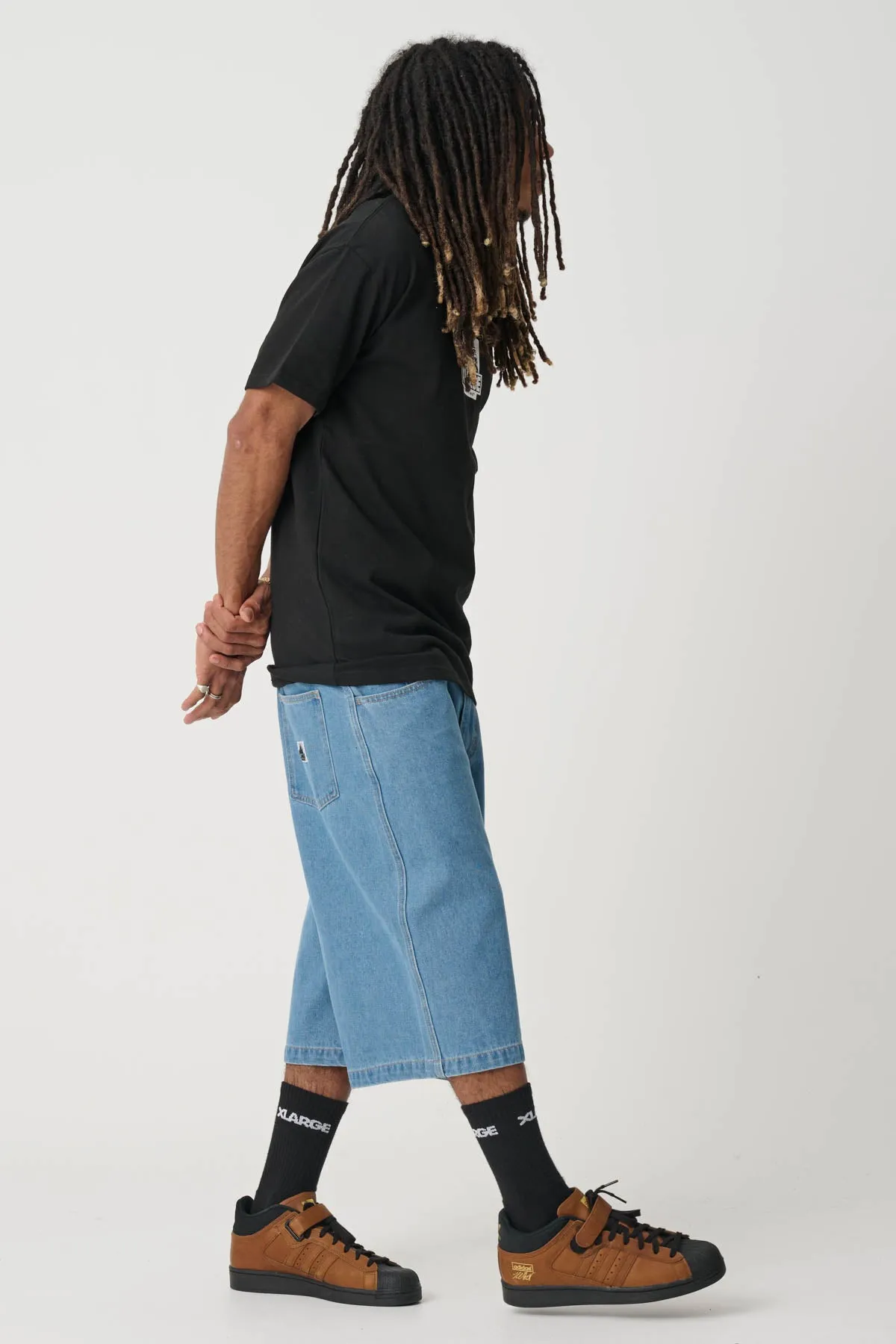 BAGGY BULL DENIM 91 SHORT - MID BLUE