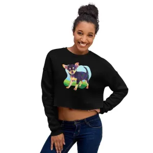 Black and Tan Chihuahua Crop Sweatshirt