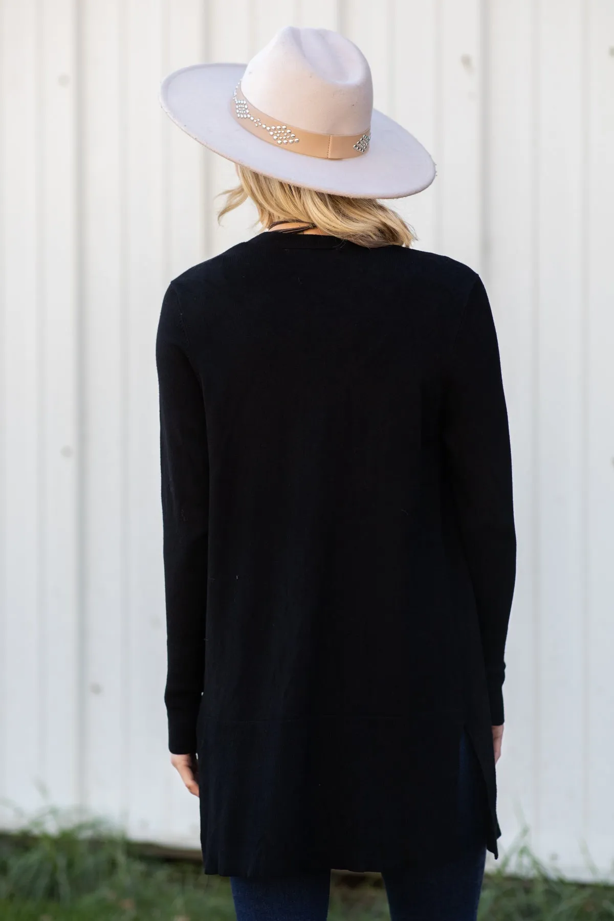 Black Lightweight Cardigan