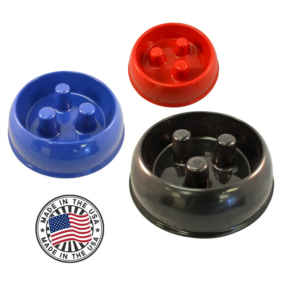 Brake-Fast Medium Original Slow Feed Dog Bowl - 100% Recycled Plastic, BPA-Free