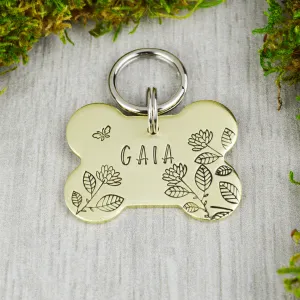 Butterfly Among the Dahlias Pet ID Tag
