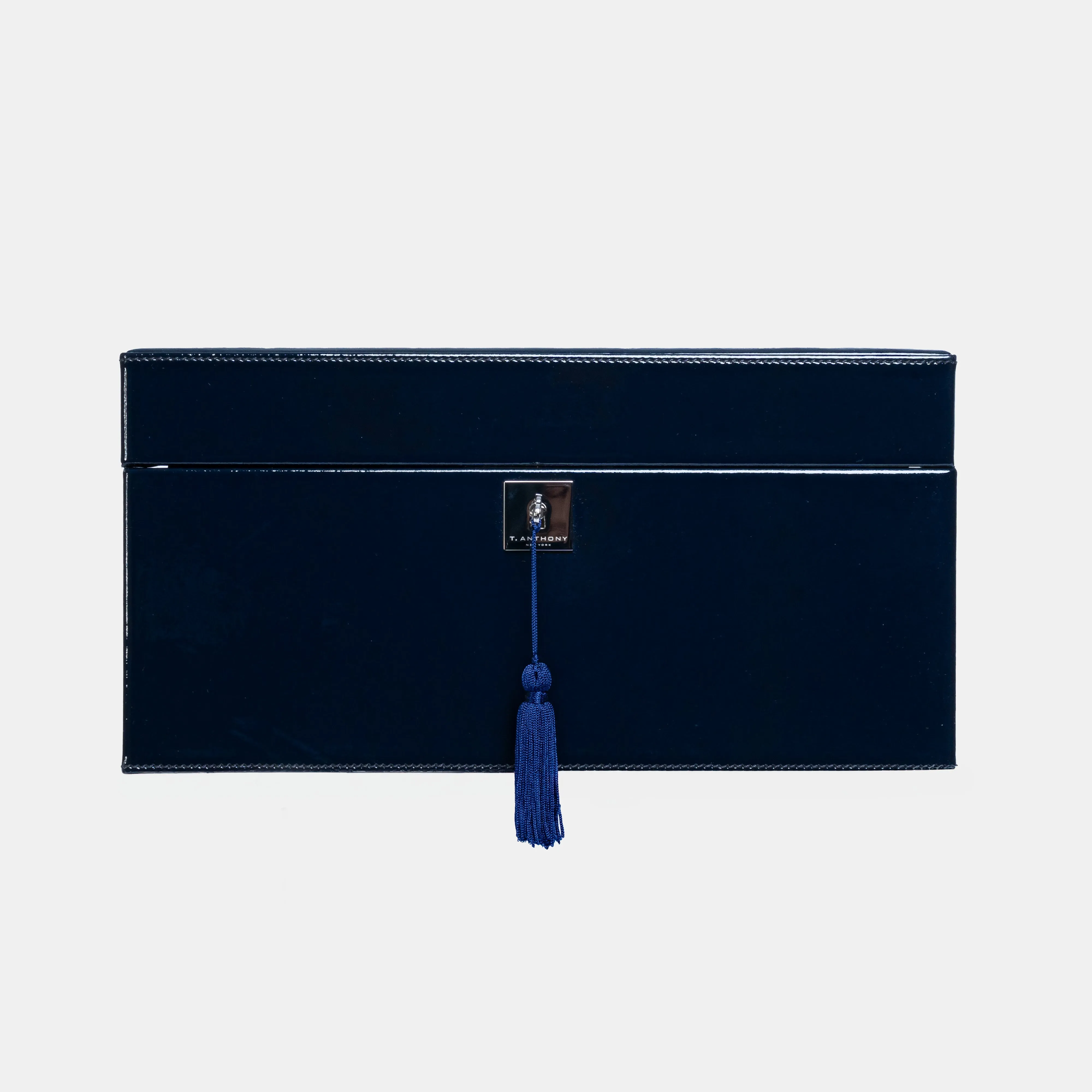 CALF LEATHER TWO TRAY JEWELRY BOX