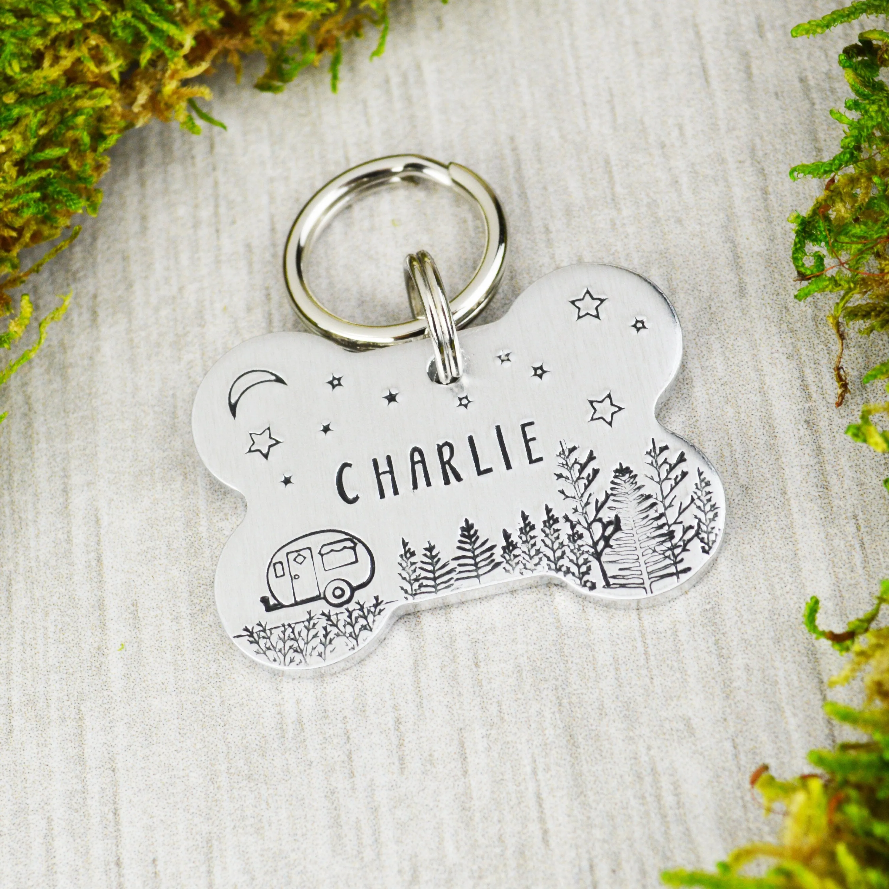 Camping Under the Stars Pet ID Tag