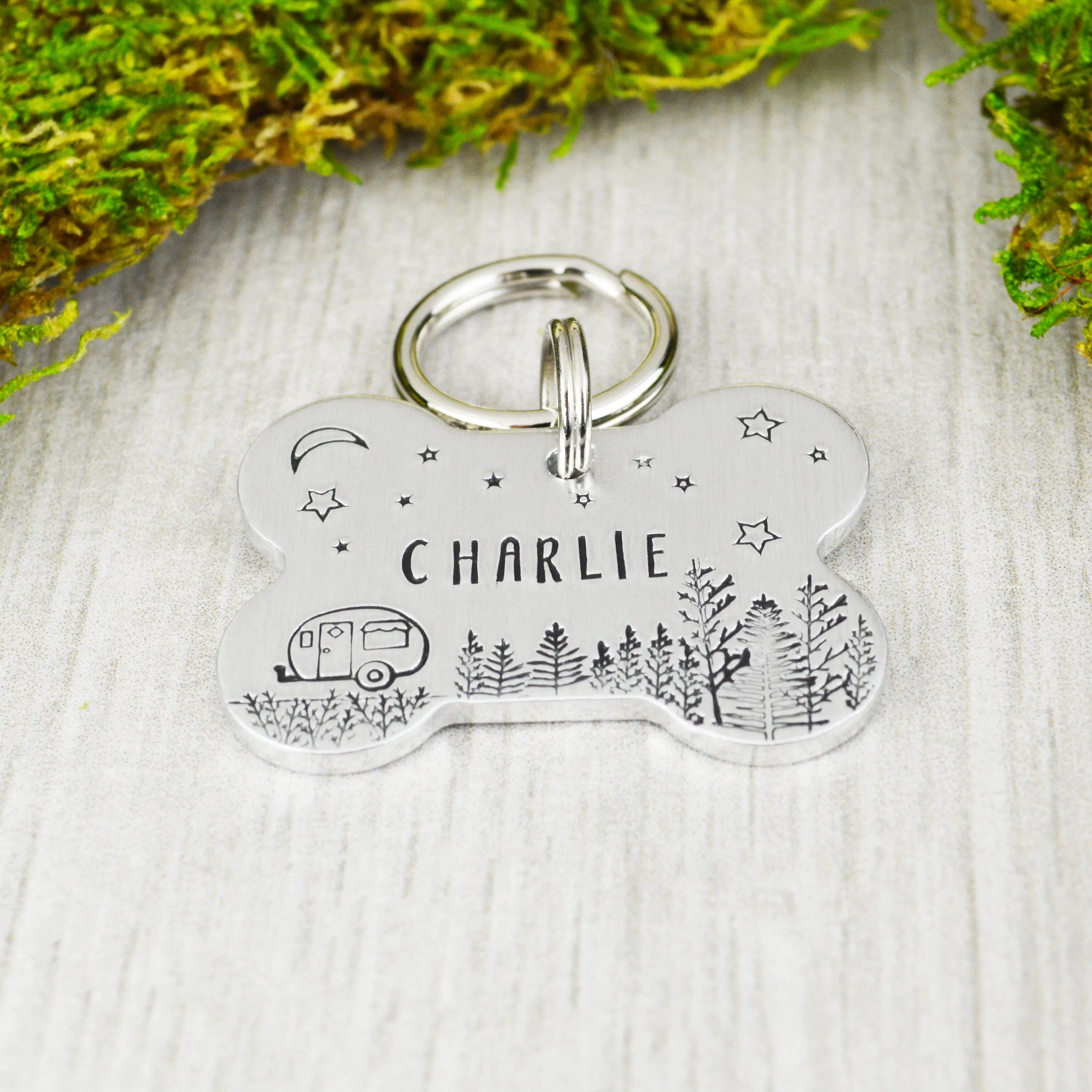 Camping Under the Stars Pet ID Tag