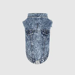 Canada Pooch Downtown Denim Vest - Blue - Size 14