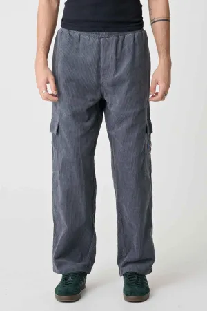 CARGO WIDE WALE EMB 91 PANT - PIGMENT STEEL