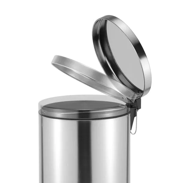 Casa Roma 20L Stainless Steel Pedal Bin Silver KB7035-20LS