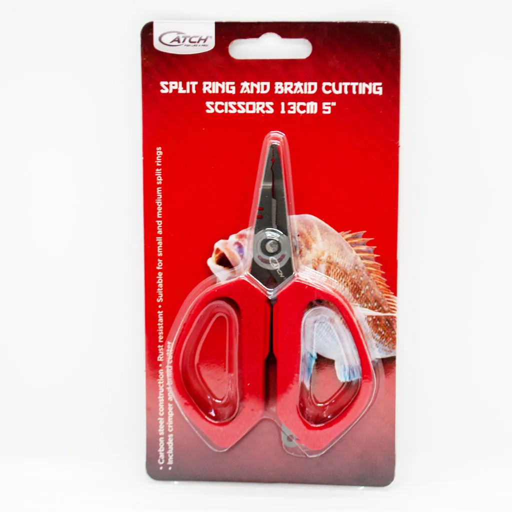 Catch Split Ring & Braid Cutting Scissors 13cm