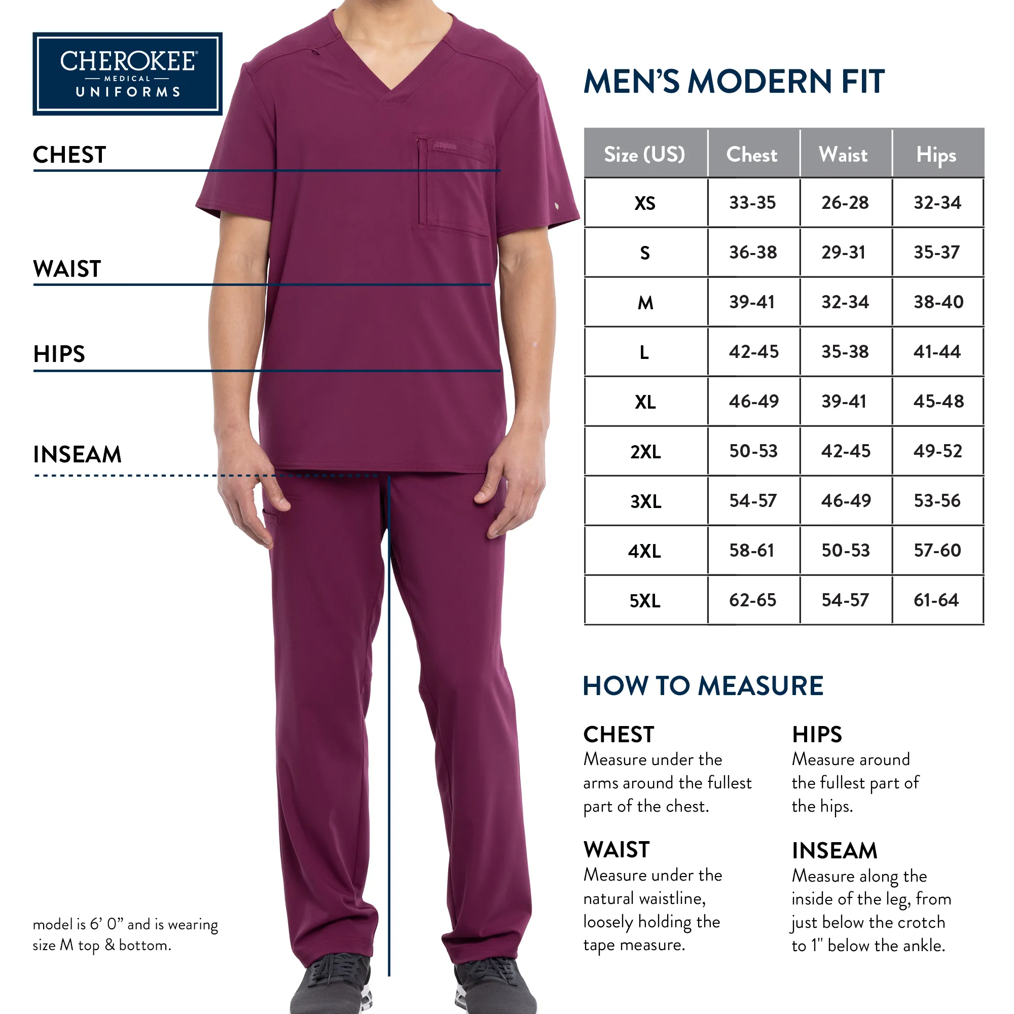 Cherokee FORM Men's Tapered Leg Pull-on Pant
