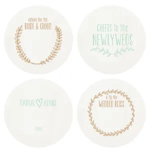 COASTERS - HP - NEWLYWED SMALL BOX OF 16 LETTERPRESSED