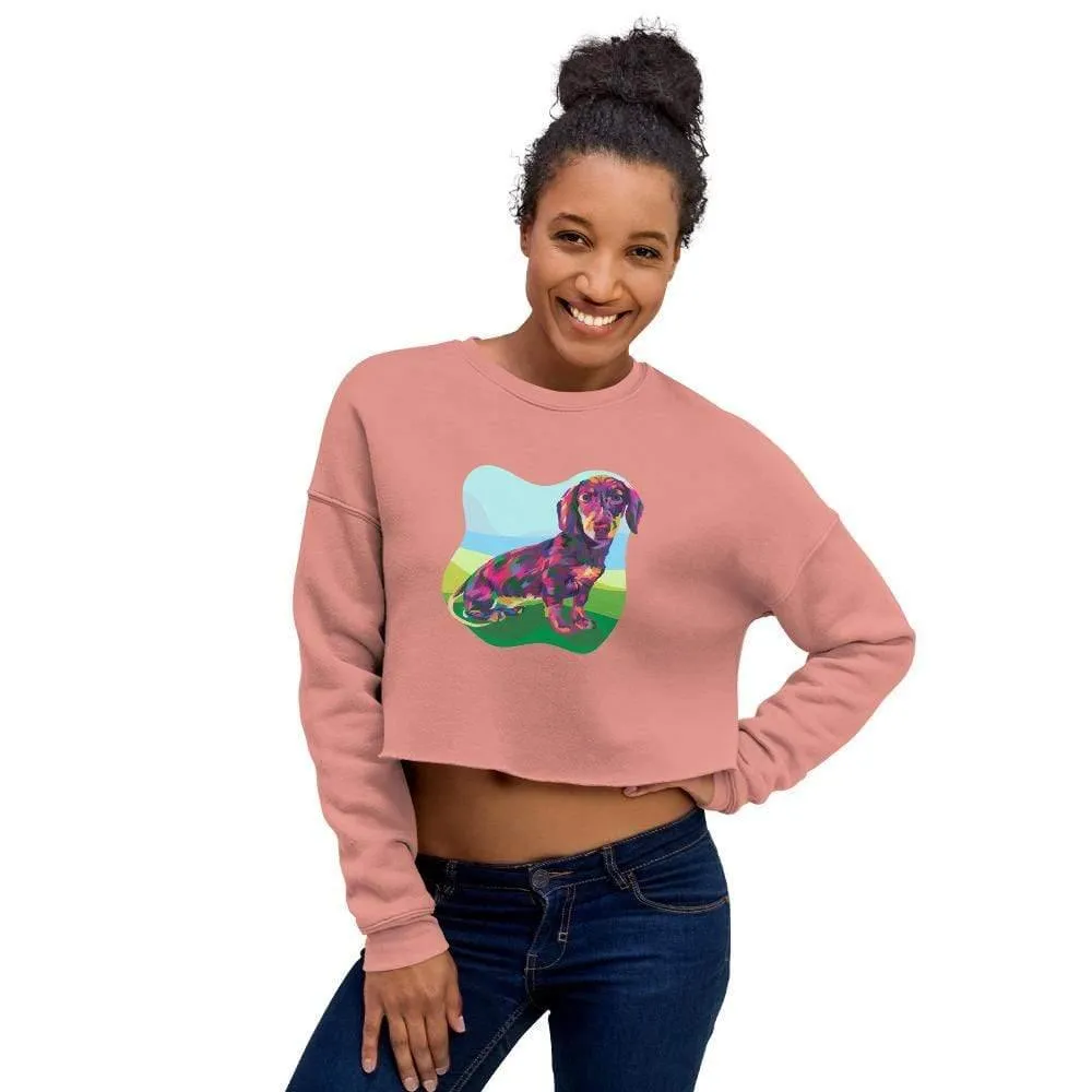 Dachshund Dog Crop Sweatshirt