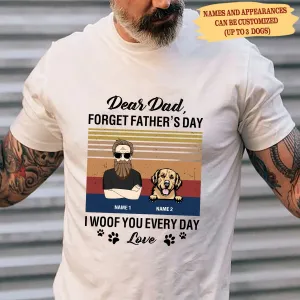 Dear dad forget father's day Personalized gift for dog dad