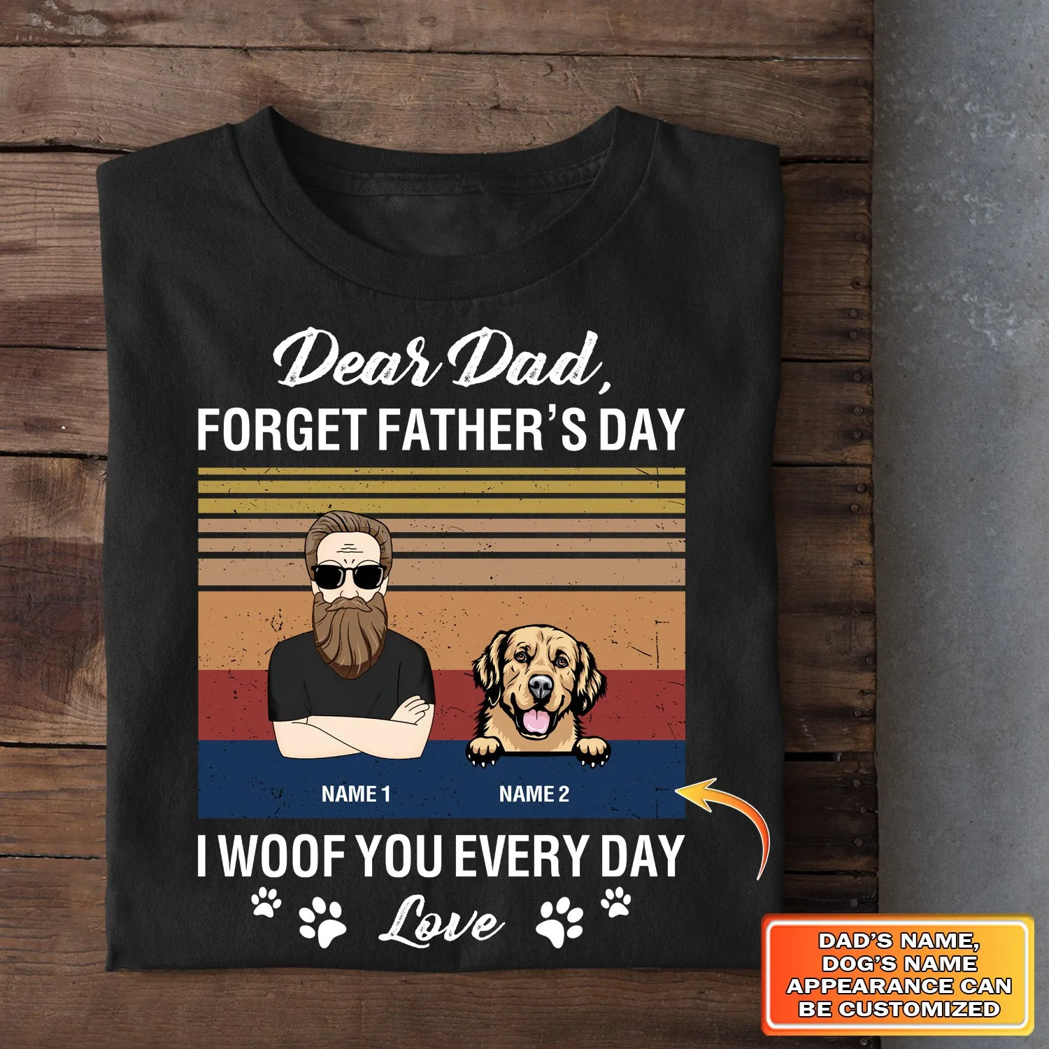 Dear dad forget father's day Personalized gift for dog dad