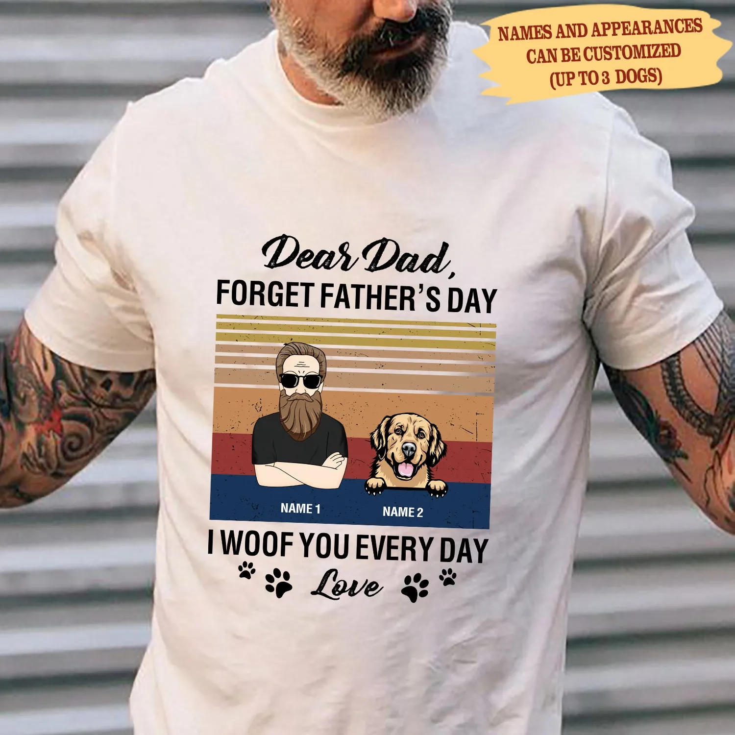 Dear dad forget father's day Personalized gift for dog dad