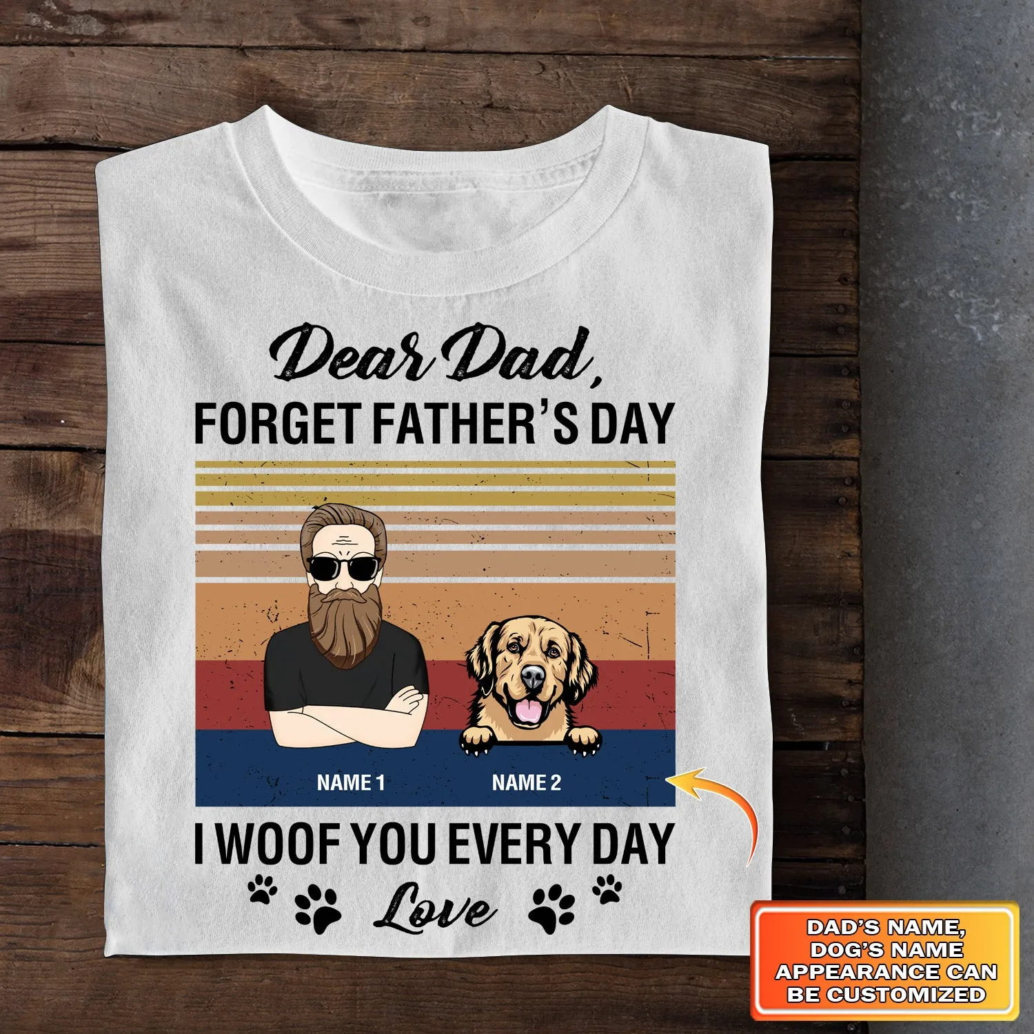 Dear dad forget father's day Personalized gift for dog dad