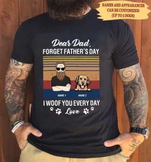 Dear dad forget father's day Personalized gift for dog dad