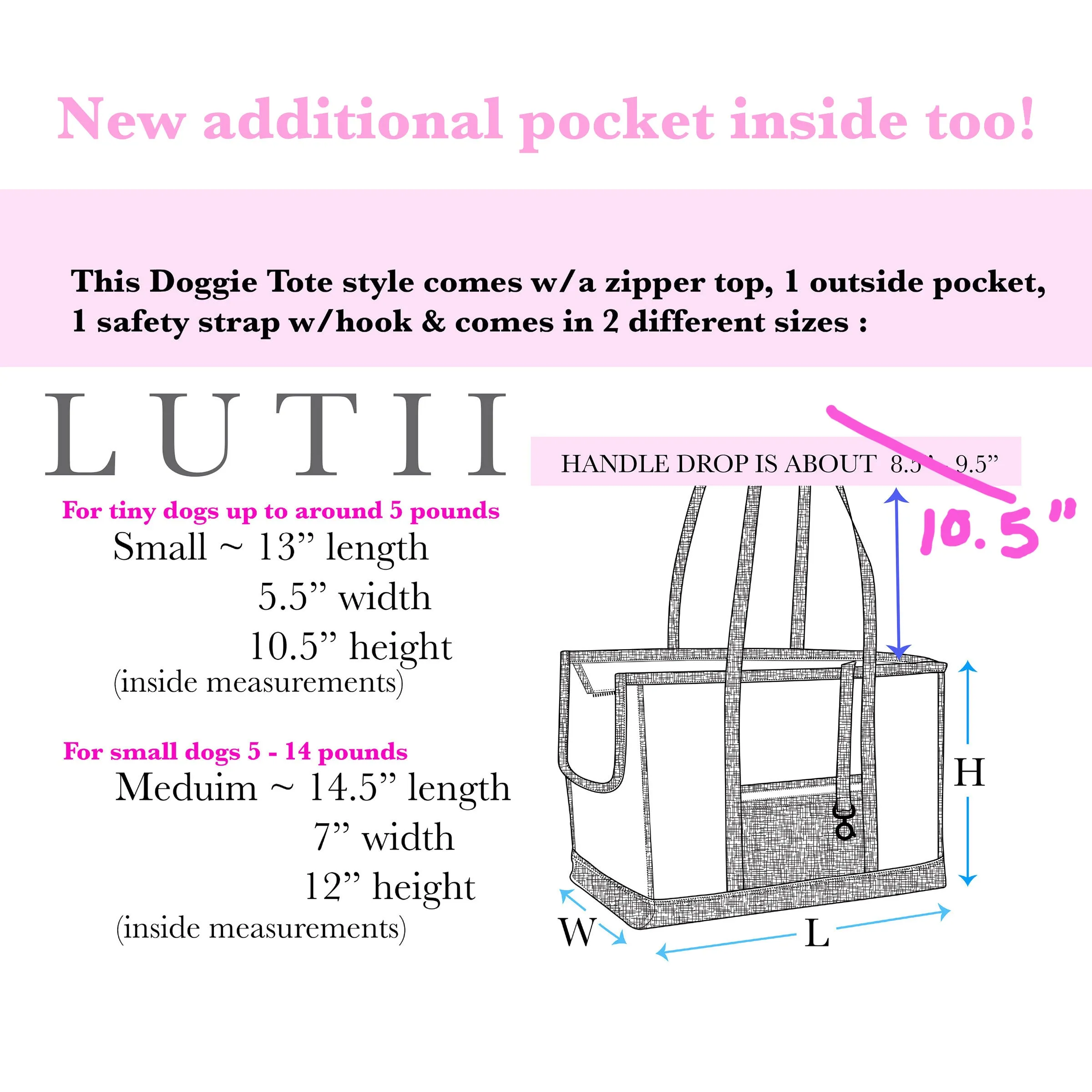 dog carrier, non-overheating, spring/summer lightweight lace pet tote "Italian Job"