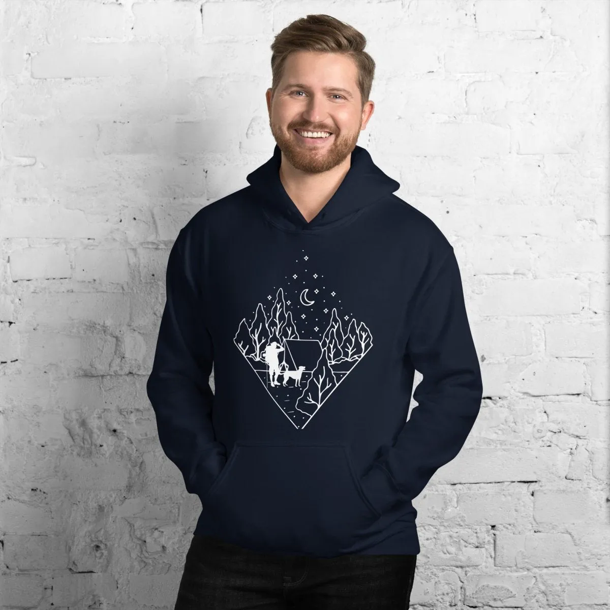Dog Dad Camping Hoodie