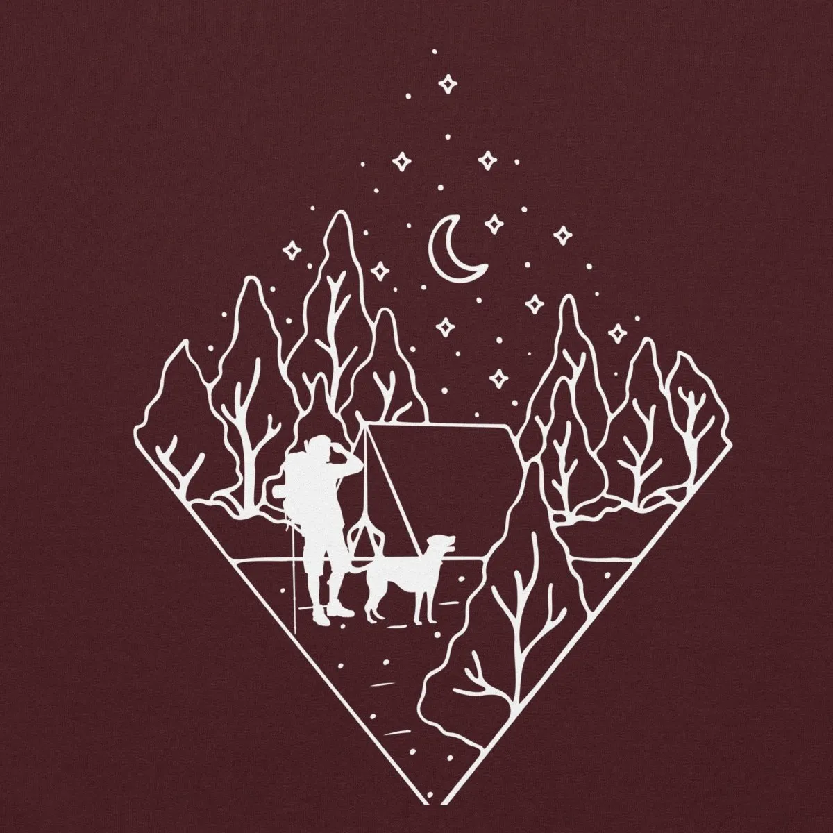 Dog Dad Camping Hoodie