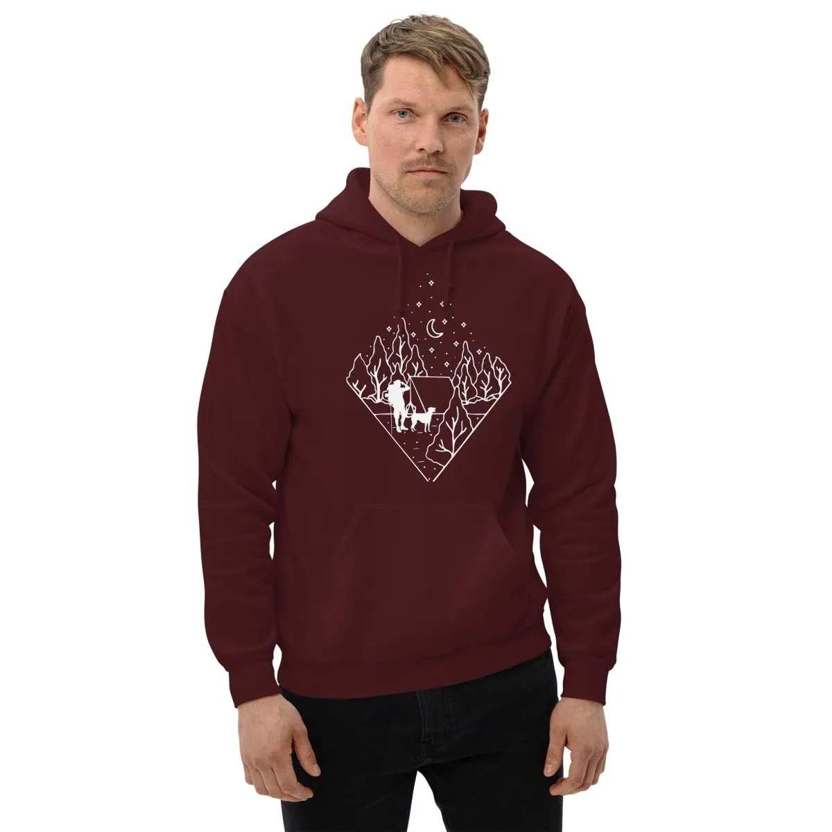 Dog Dad Camping Hoodie