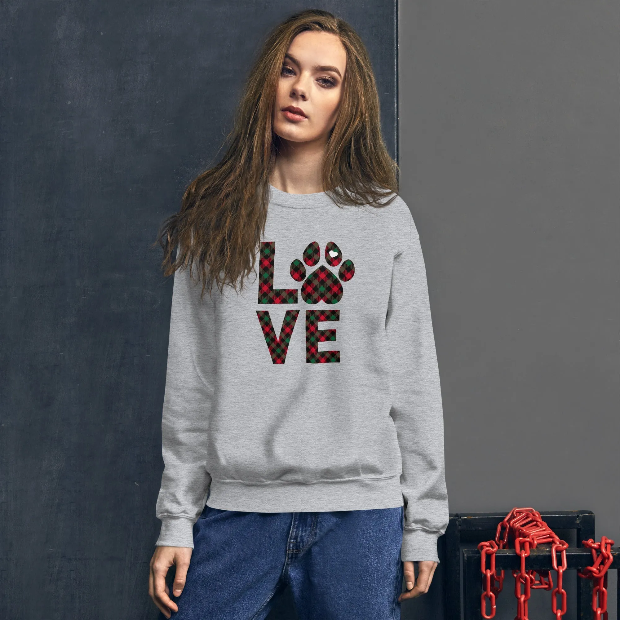 Dog LOVE Christmas Sweatshirt