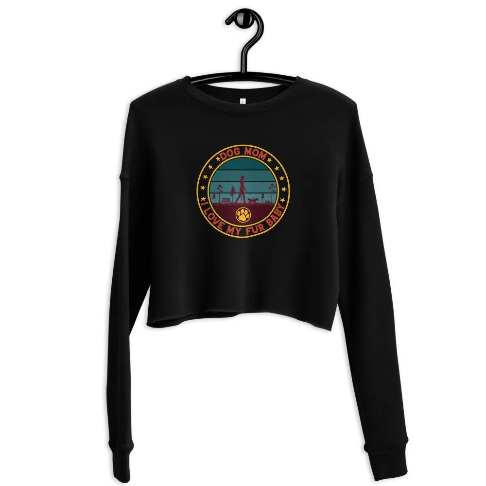 Dog Mom Vintage Crop Sweatshirt