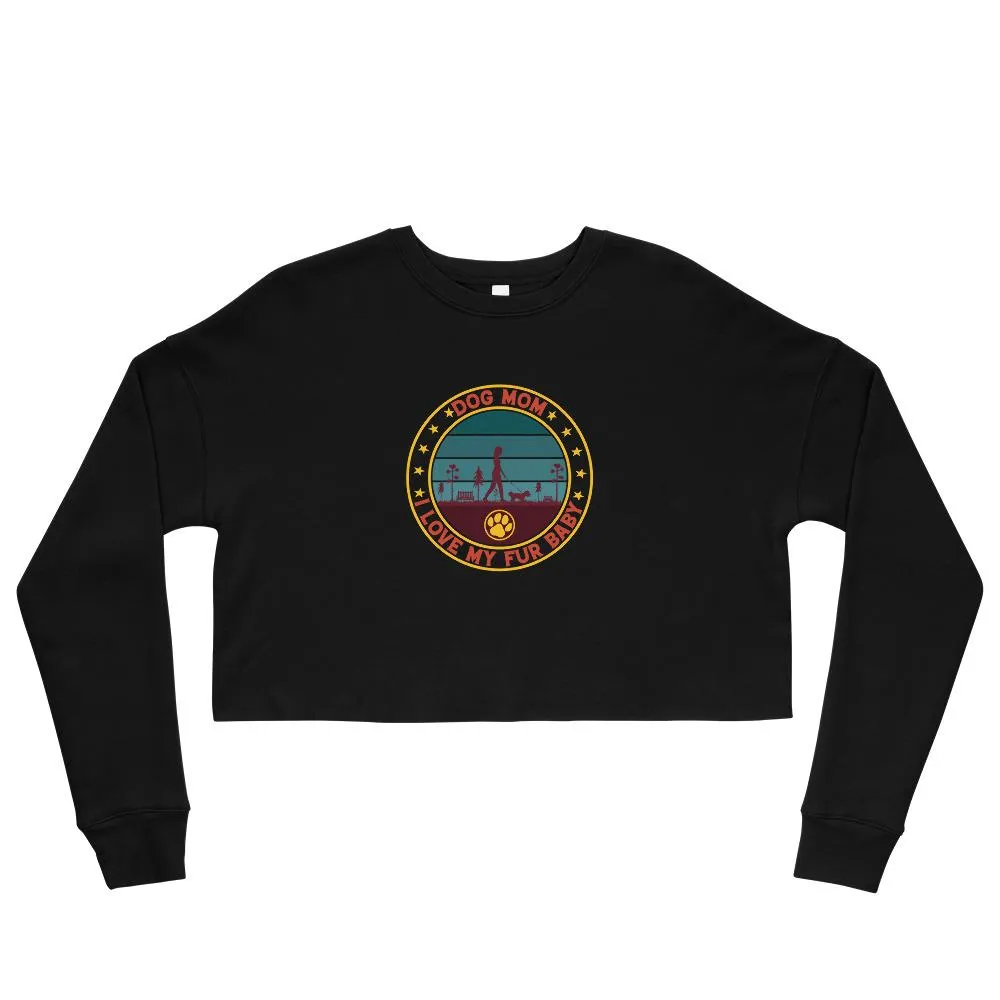Dog Mom Vintage Crop Sweatshirt