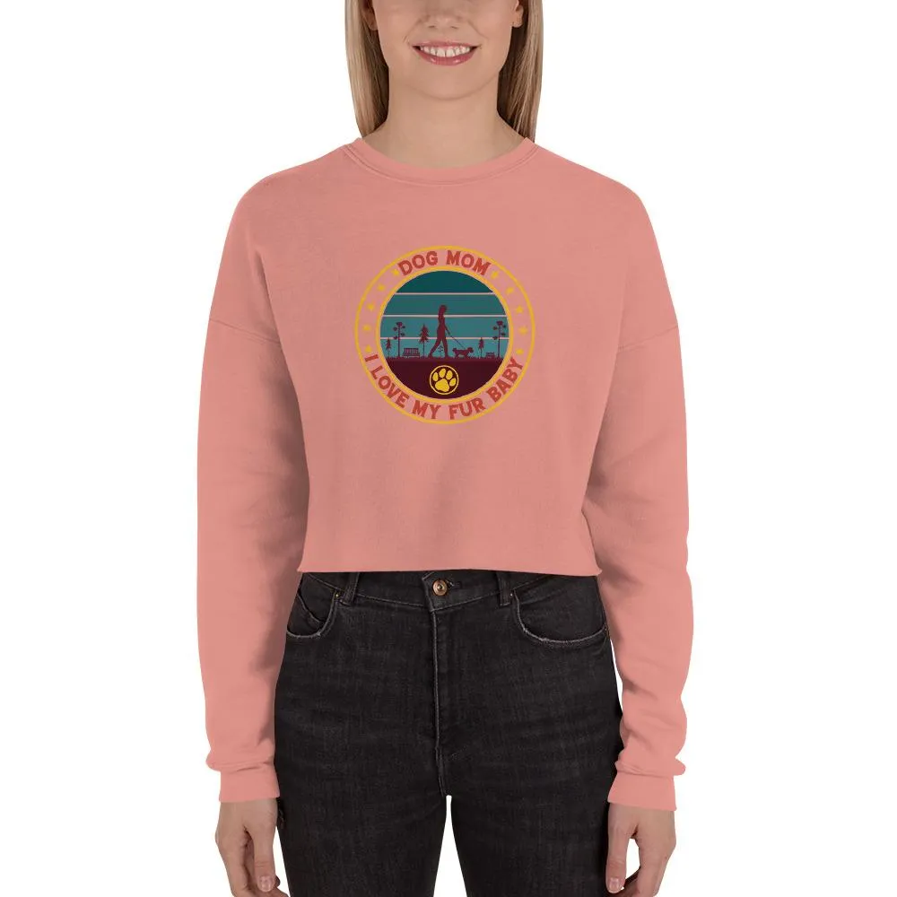 Dog Mom Vintage Crop Sweatshirt