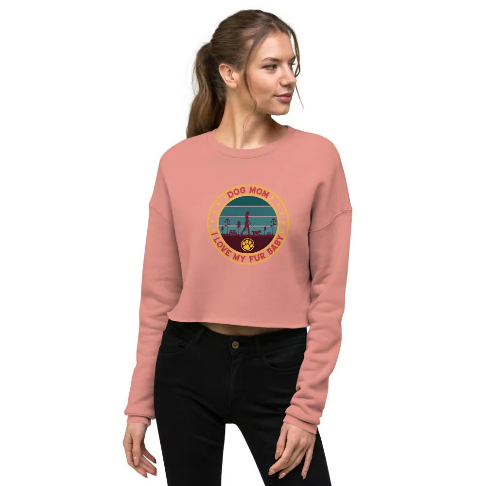 Dog Mom Vintage Crop Sweatshirt