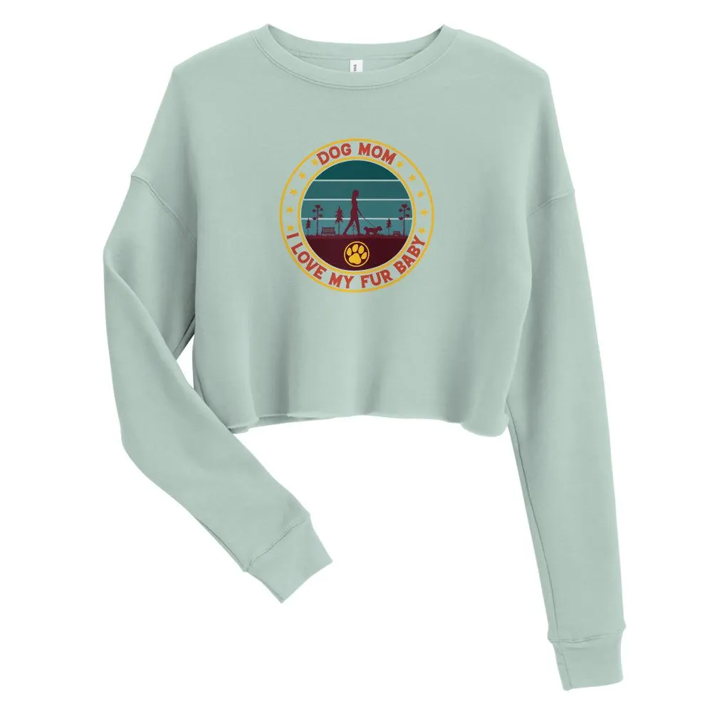 Dog Mom Vintage Crop Sweatshirt