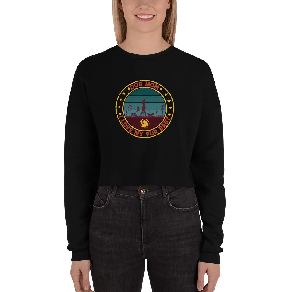 Dog Mom Vintage Crop Sweatshirt