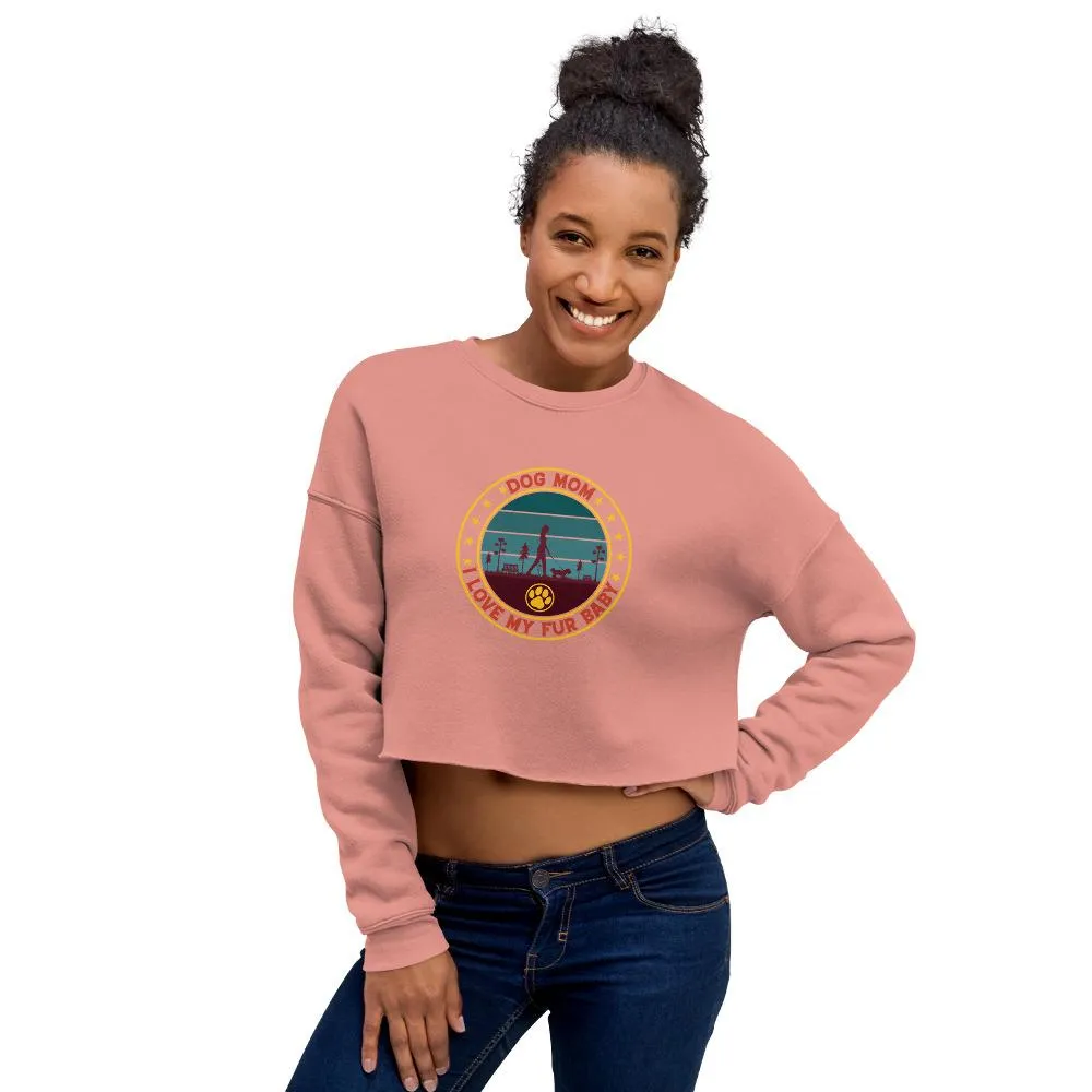 Dog Mom Vintage Crop Sweatshirt