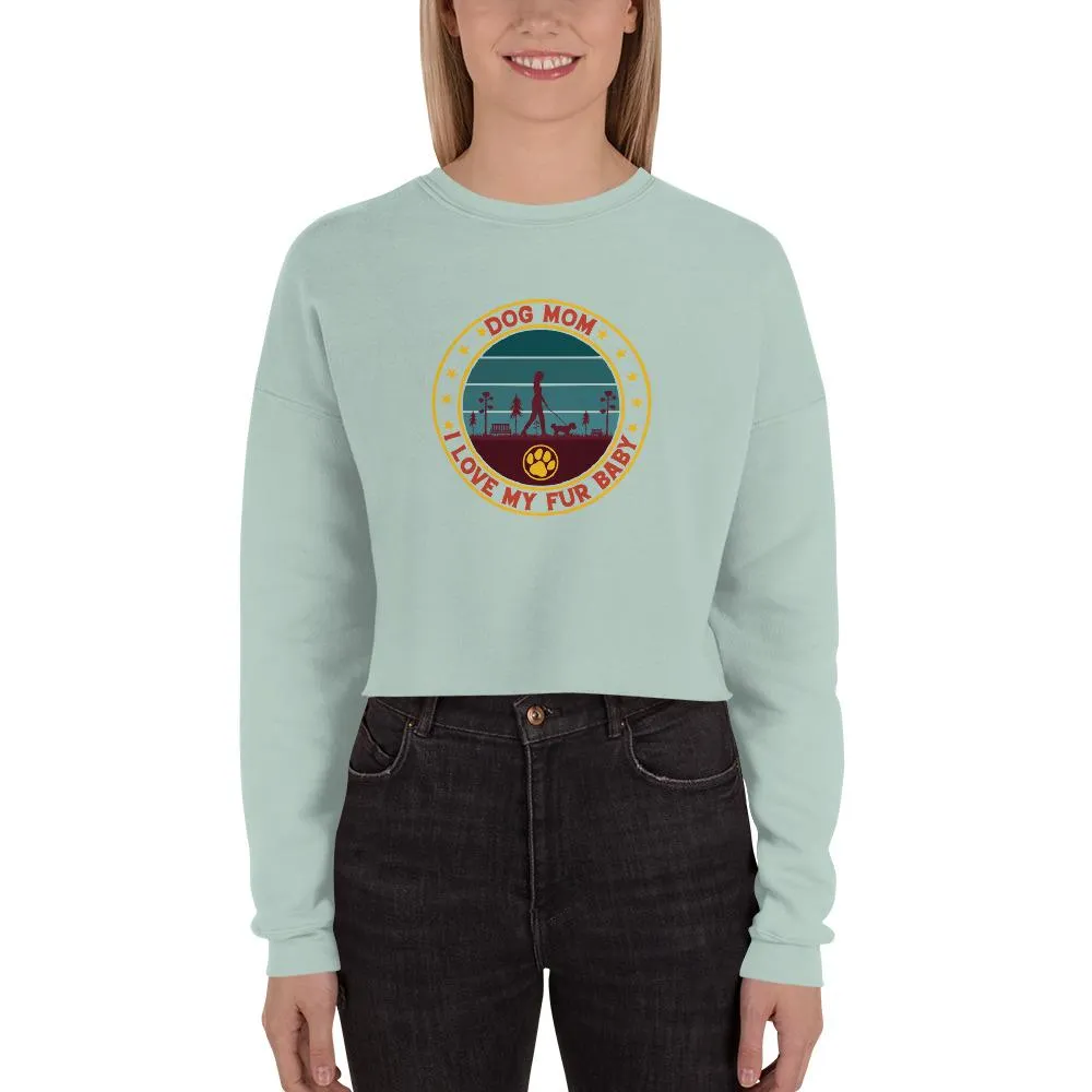 Dog Mom Vintage Crop Sweatshirt