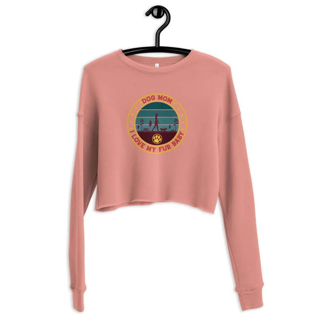Dog Mom Vintage Crop Sweatshirt