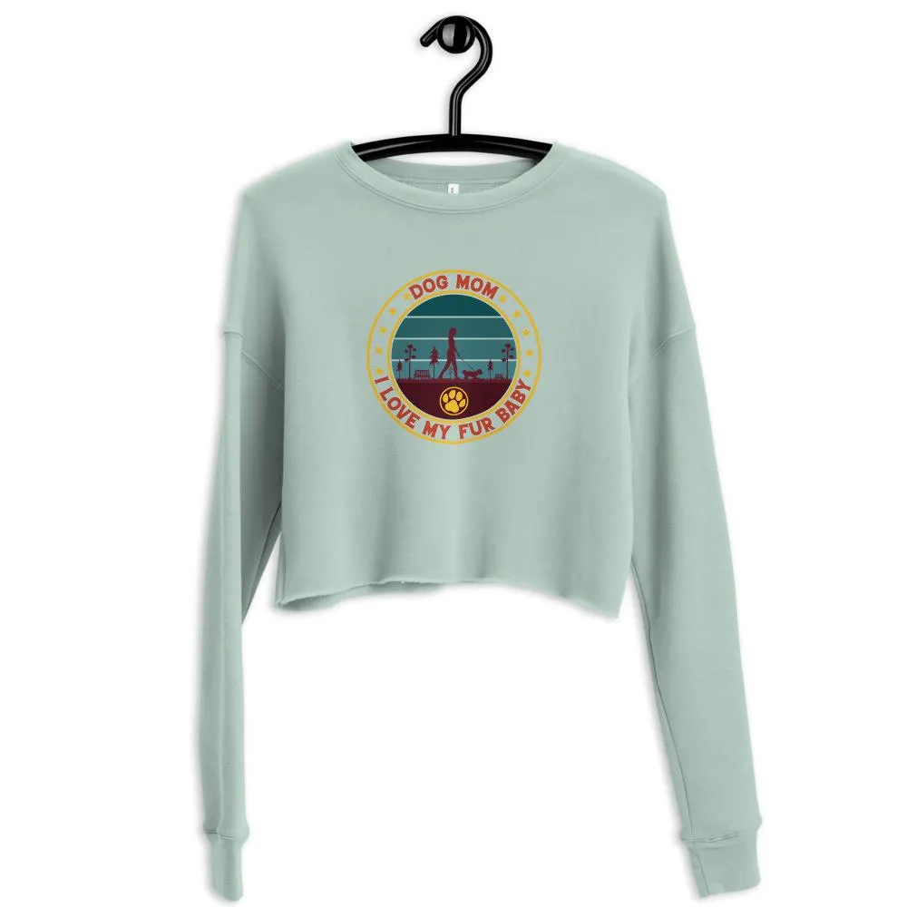 Dog Mom Vintage Crop Sweatshirt