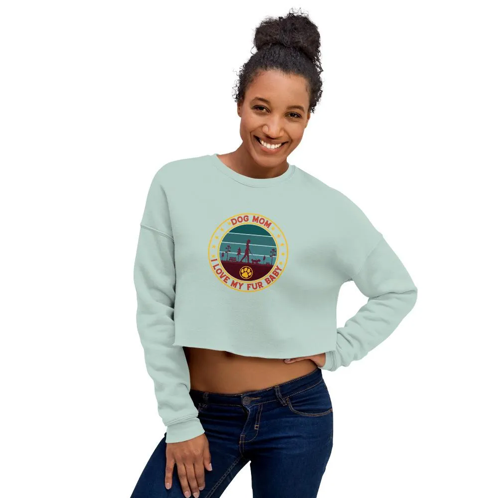 Dog Mom Vintage Crop Sweatshirt