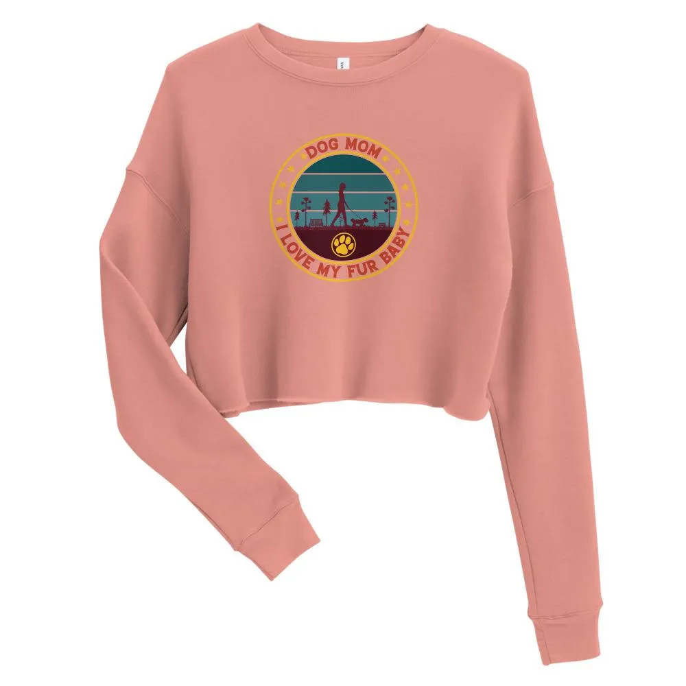 Dog Mom Vintage Crop Sweatshirt