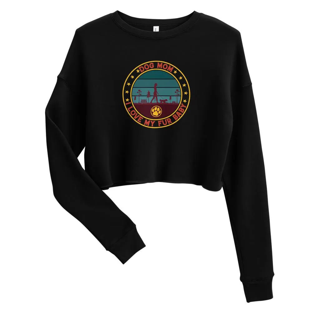 Dog Mom Vintage Crop Sweatshirt