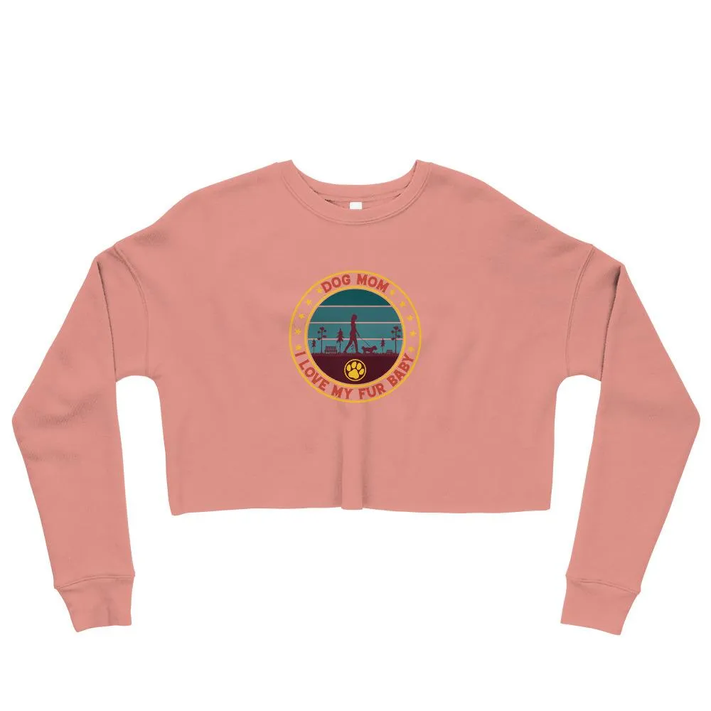 Dog Mom Vintage Crop Sweatshirt
