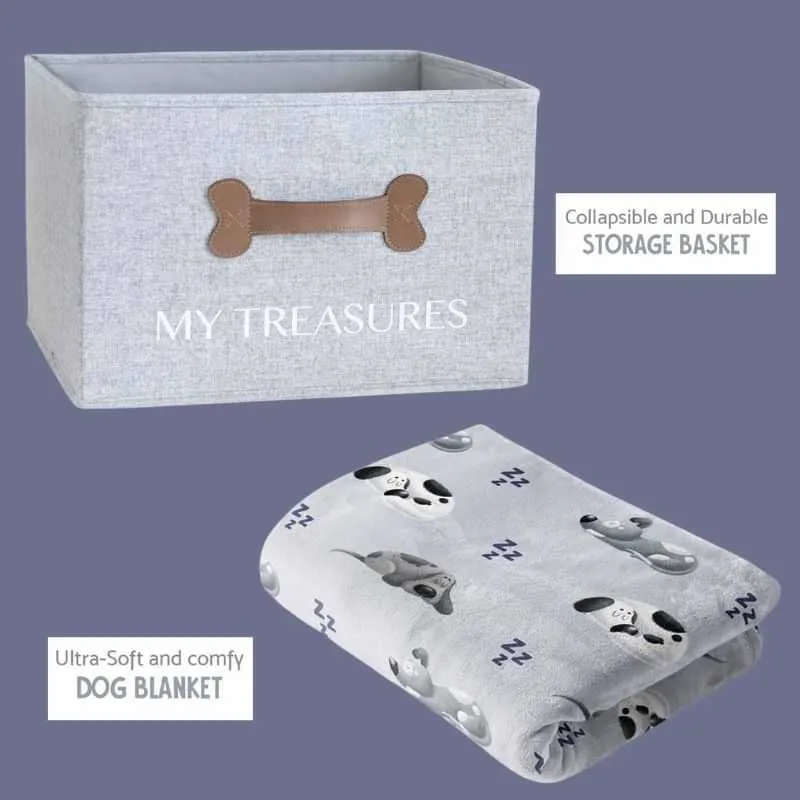 Dog Toy Storage and Blanket