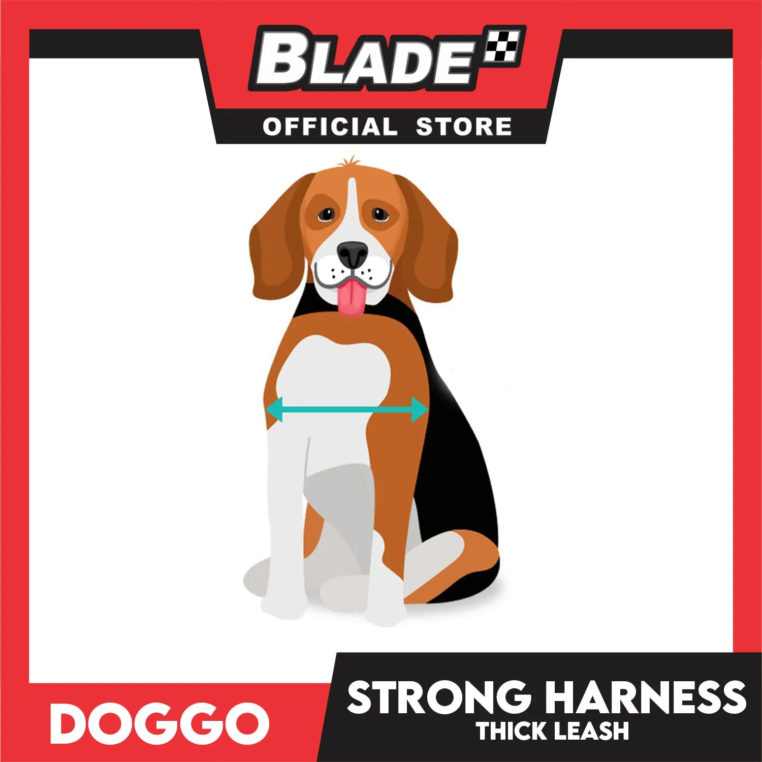 Doggo Strong Harness Thick Leash Soft Handle Steel Connector Medium (Pink) Safe Harness for Your Dog